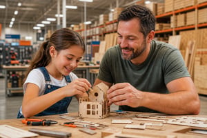 novelli-father-daughter-branded-wooden-craft-kit-instore-workshop